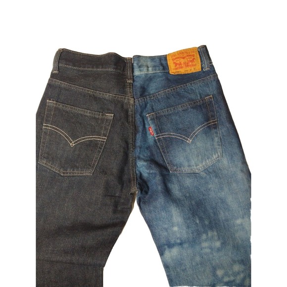 Half Bleached Levi's 550 Straight Leg Jeans 14 Regular W27 X 27 - Picture 10 of 11